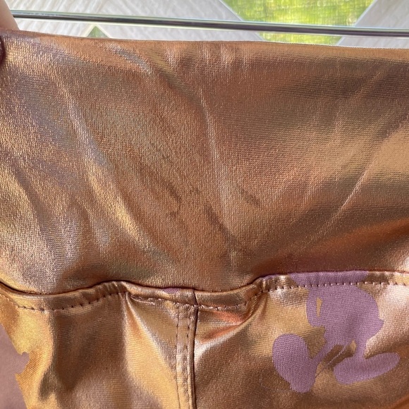 Disney Rose Gold EARidescent Mickey-Silhouette Print Leggings - Picture 9 of 9